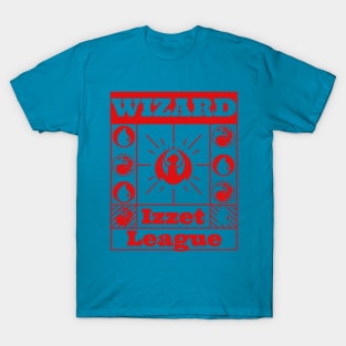 Izzet League | Wizard | MTG Guild Red on Blue Design T-Shirt